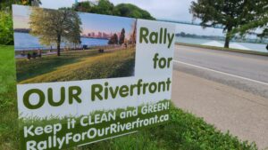 Lawn Sign Rally For Our Riverfront